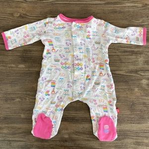 MagneticMe rainbow sprinkles footie/pj’s 3-6mo